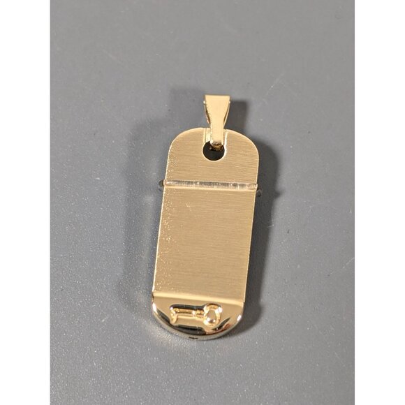 Keep Mini ID Pendant Gold Tone For Slide Charms NEW - Picture 3 of 5